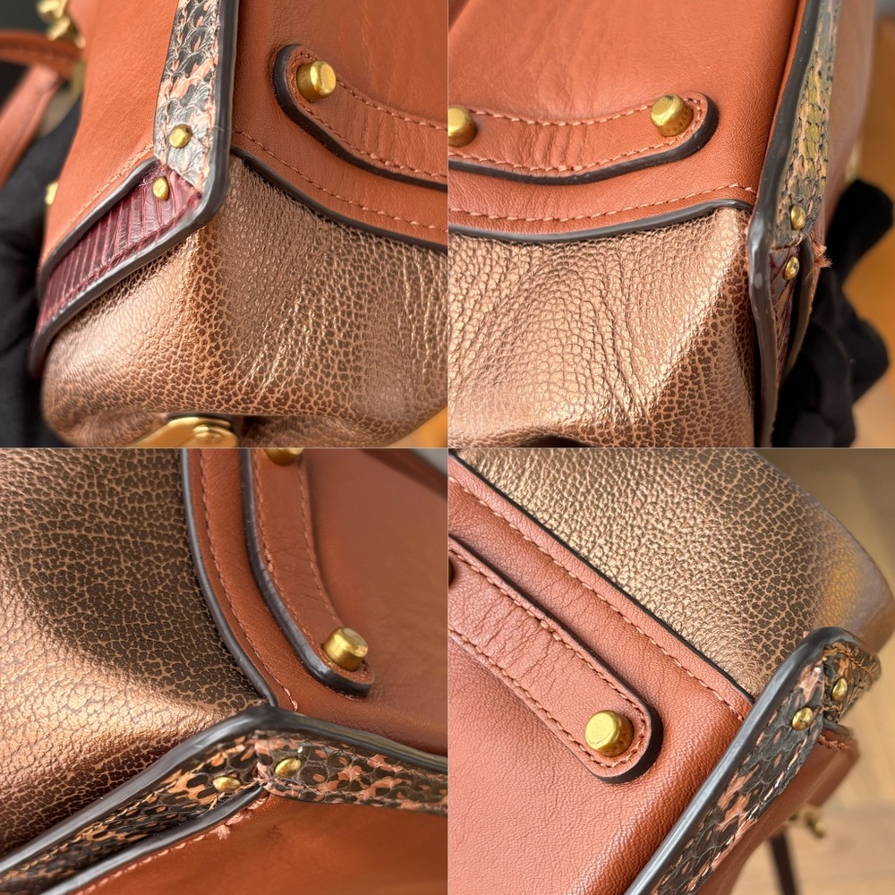 COACH Kisslock Dreamer 21 Bag Brown/Snakeskin - Picture 6 of 15